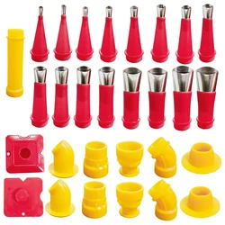 29PCS Universal Integrated Rubber Nozzle Tool Kit,Caulking Tips,Caulking Nozzles For Sausage Caulking Tools Durable Easy To Use