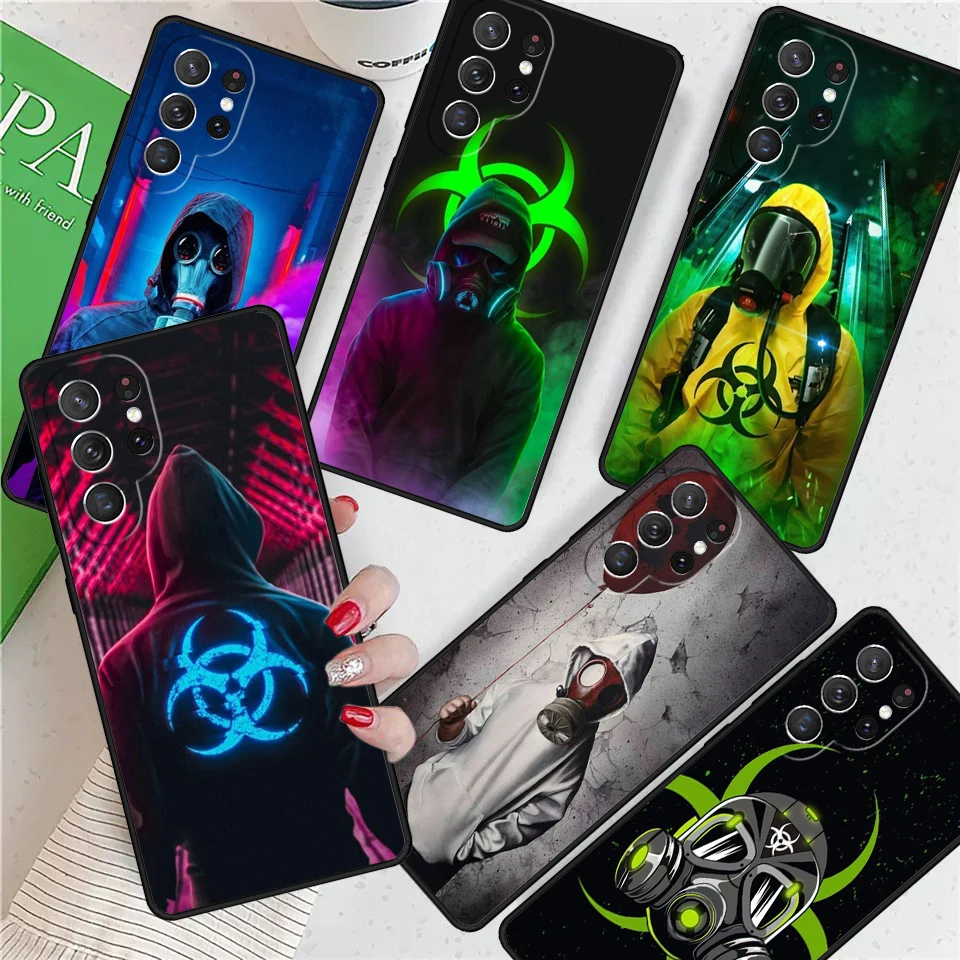 Nuclear Mask Gas Mask For Samsung Galaxy S24 Ultra S21 S22 S8 S9 S10E Note 10 20 Plus FE S23 Phone case Cover Coque