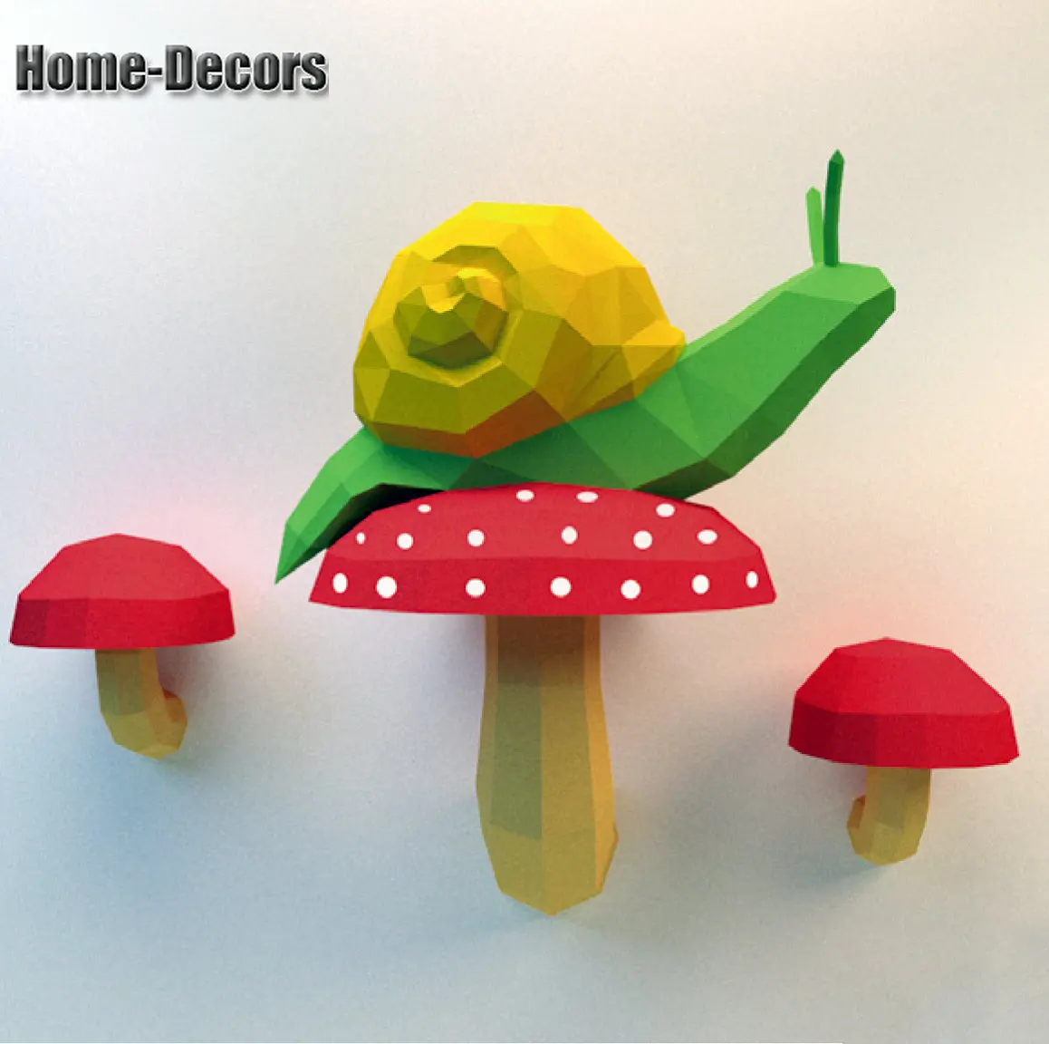 

3D Бумажная форма, необработанная модель улитки, гриба, складная бумага, работа «сделай сам», настенная подвеска, Декор для дома, статуэтки, миниатюры