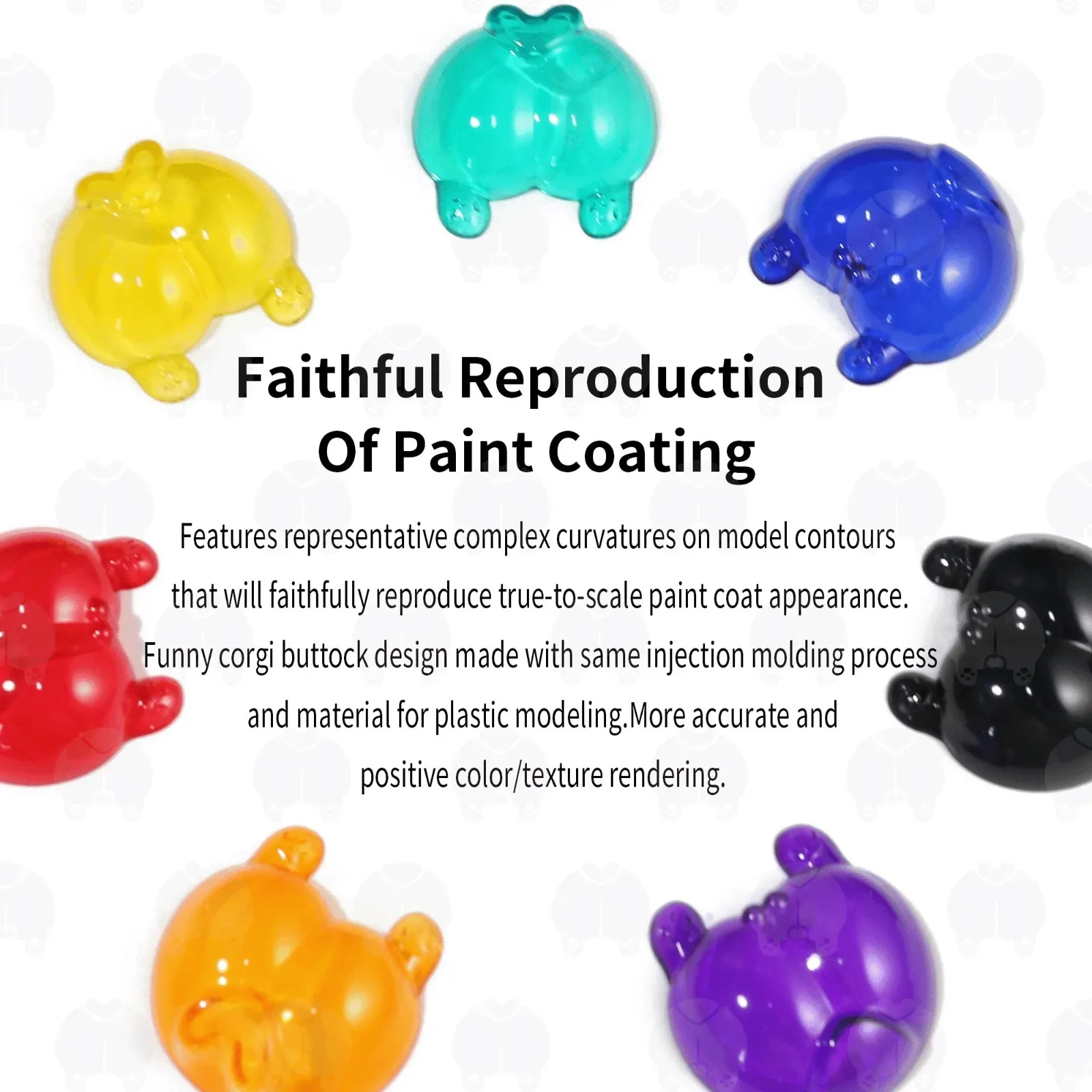 DSPIAE PLD-01 Super Corgi Butt Color Testing Piece for Gundam Model Painting Tools Assembly Retrofit Hobby DIY Craftt Tools