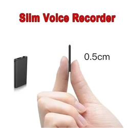 Mini Card Slim Audio Voice Recorder USB Flash Professional Digital HD Dictaphone Recording Pen Denoise Long-distance MP3 Music P