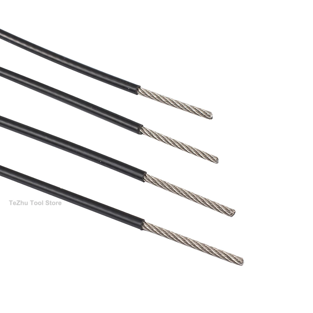 Black PVC Plastic Coated Stainless Steel 304 Wire Rope Cable 1MM-6MM Diameter After Coating Flexible Wire Rope