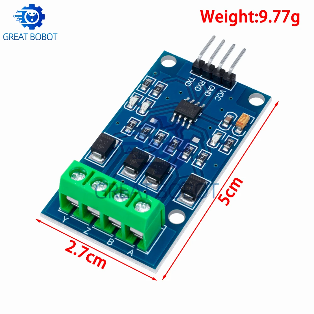 MAX490 Full-Duplex RS422-TTL Bidirectional Converter Module (BS) - 422/TTL Mutual Signal Conversion Board