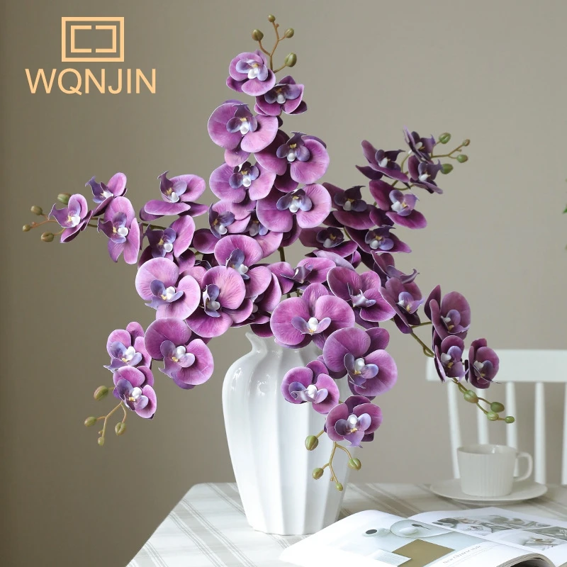 High Quality Artificial Butterfly Orchid Real Touch Fake Flowers Orchid For House Home Wedding Festival Decor