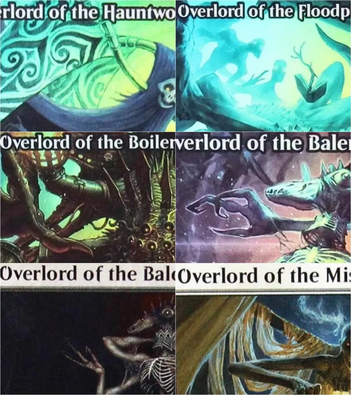 Overlord of the Balemurk/Overlord of the Hauntwoods Magical Proxy Cards Game Quality Board Playing Game Trading Cards Proxy