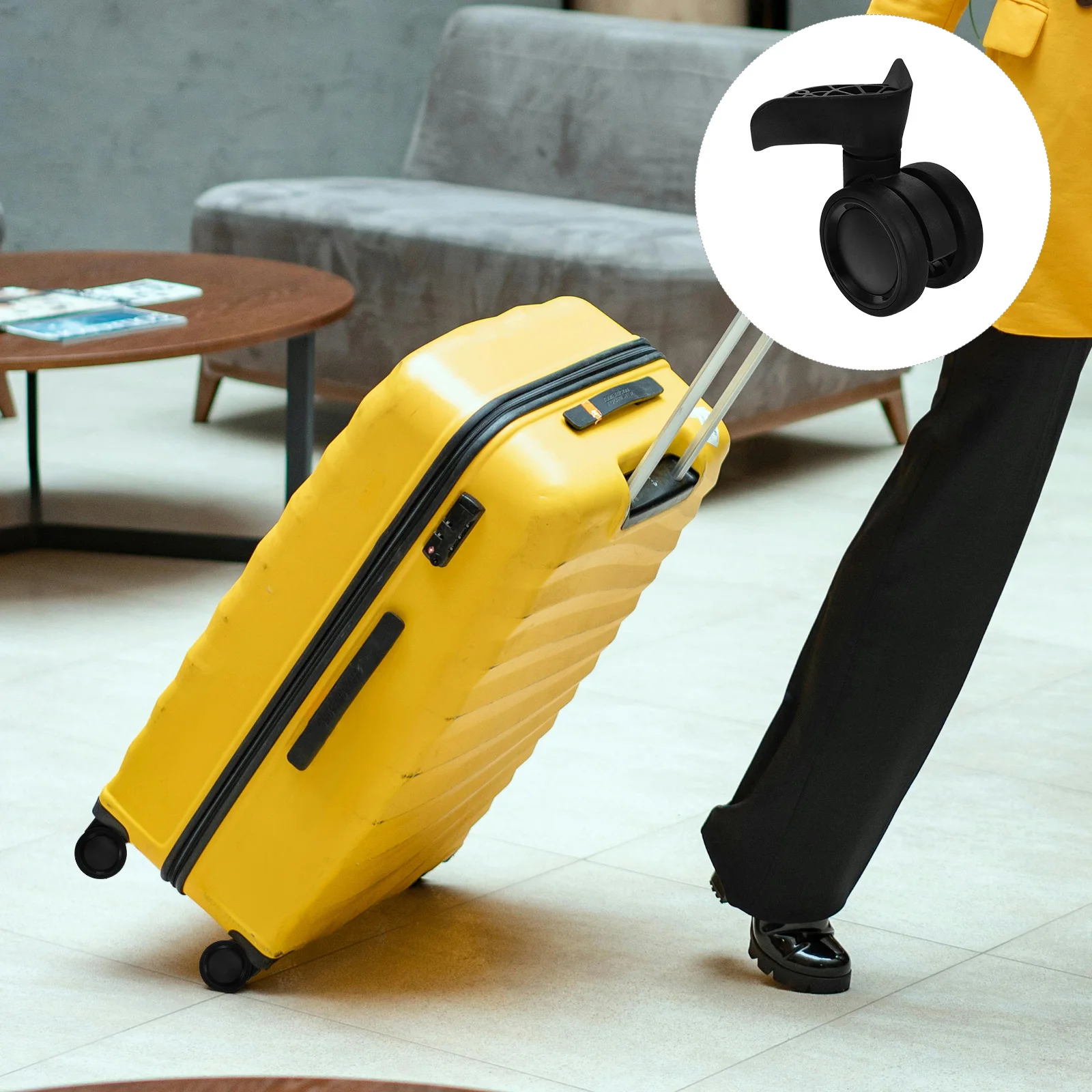 

4PCS Luggage Replacement Universal Suitcase Wheels Plastic 360 Degree Swivel Travel Compatibility Easy