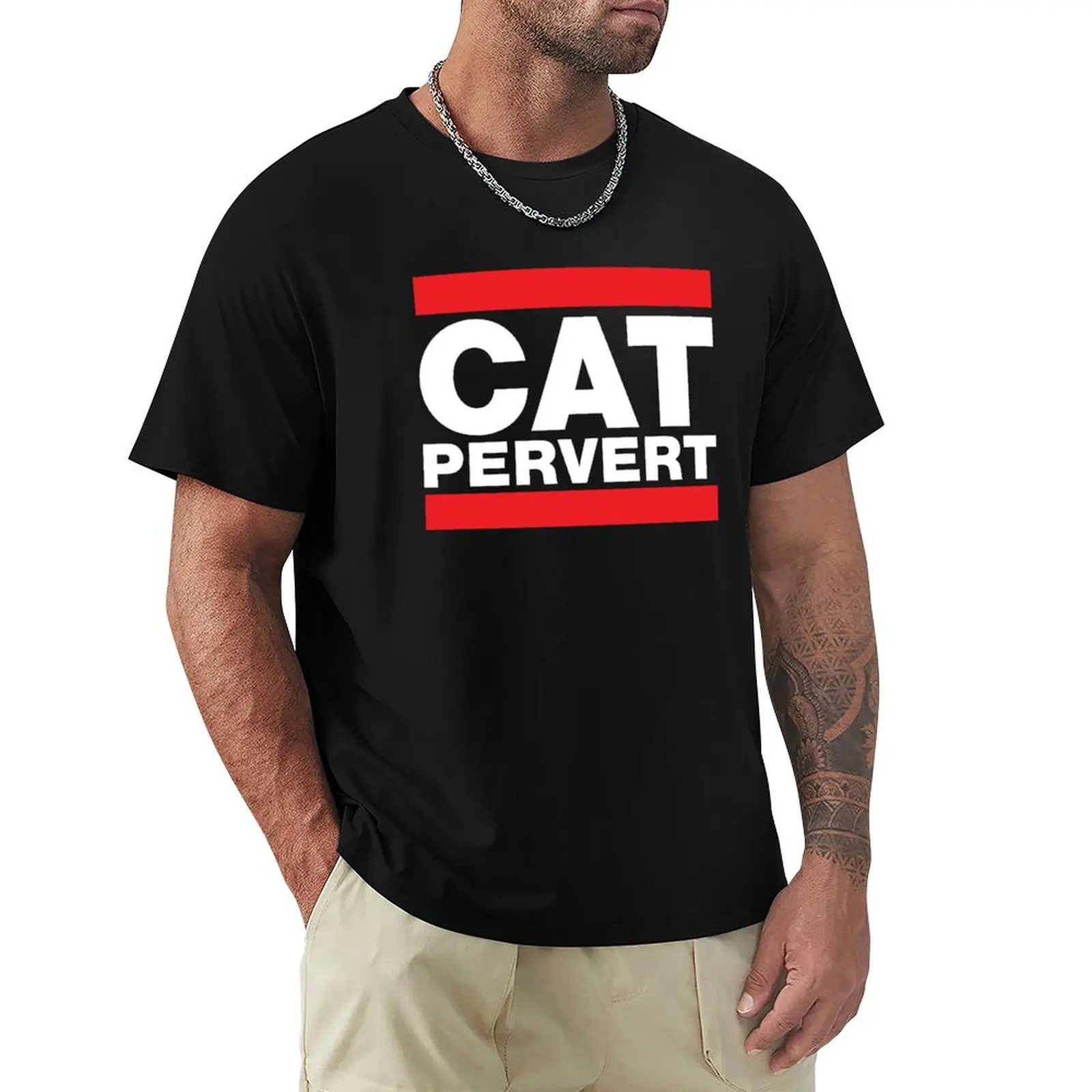 

CAT PERVERT T-Shirt cute tops anime clothing for men