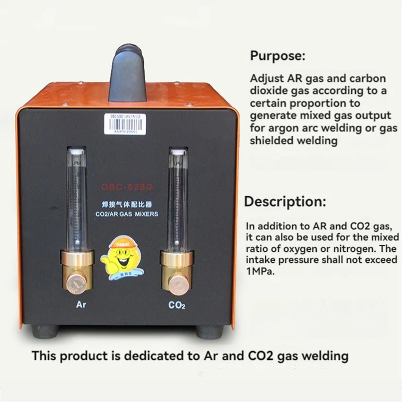 New Ar+CO2 Gas Mixer Gas Mixer Argon Arc Welding Machine Mixer Portable CO2 Argon Gas Mixer