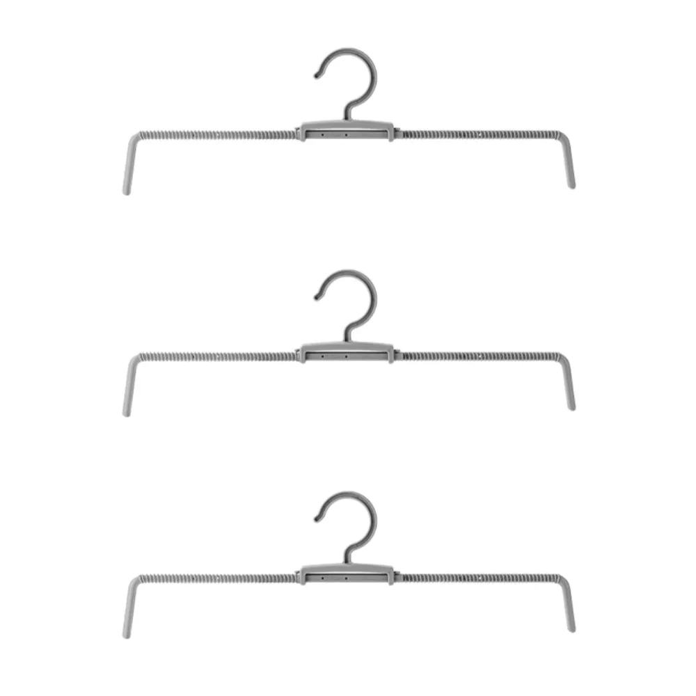 3pcs Stretchable Stainless Steel Spring Clothes Hanger Storage Multifunctional Skirts Jeans Hanger High Toughness
