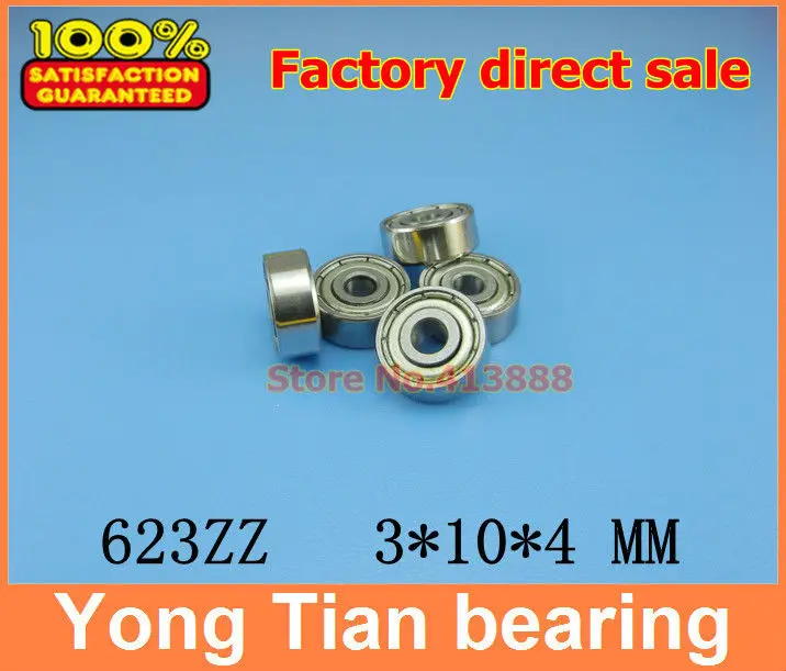 NBZH bearing500pcs/lot Free Shipping Wholesale Miniature Deep Groove Ball Bearing 623ZZ 3*10*4 Mm