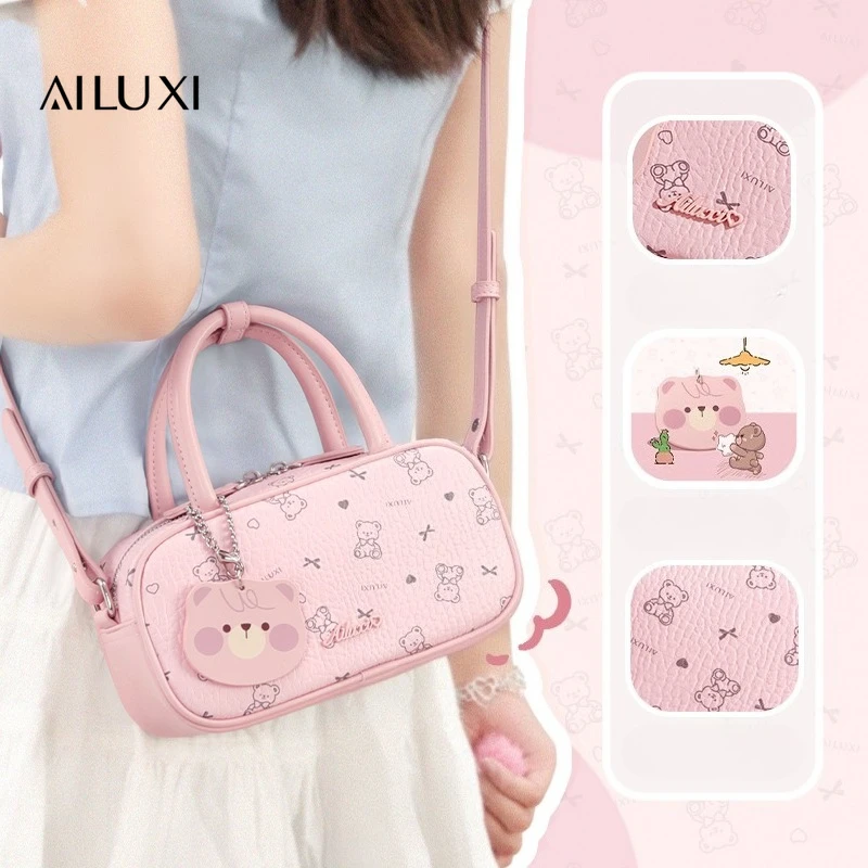 

AILUXI женская сумка для боулинга розовая оригинальная дизайнерская сумка через плечо милая сумка Boston для девочек подарок на день рождения в школу