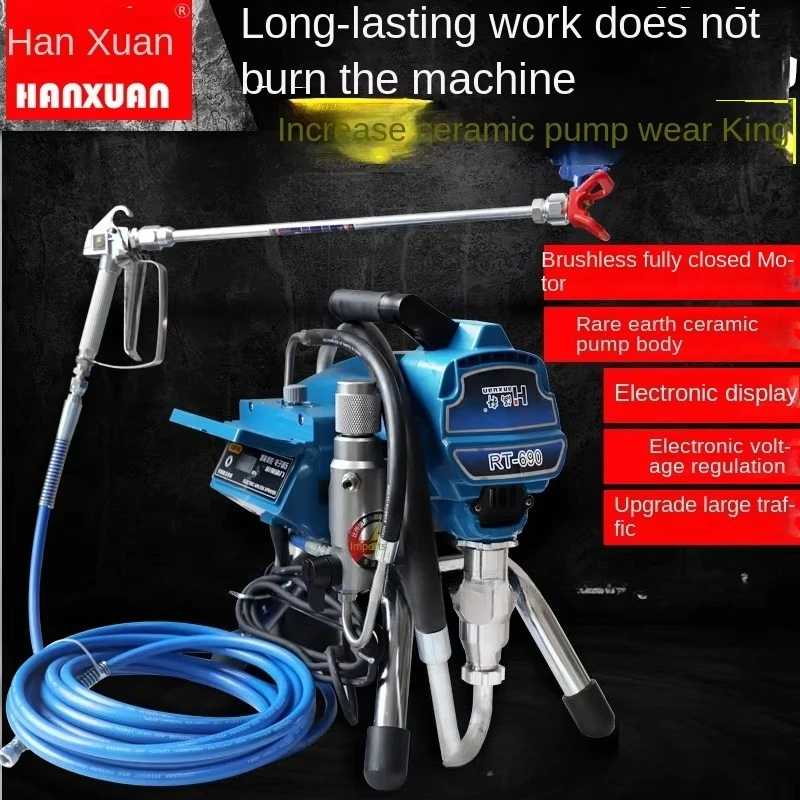 

Professional Automatic High-Pressure Airless Electric Plunger Power Spray G u n For DIY Latex Paint Coating Brushless Machine