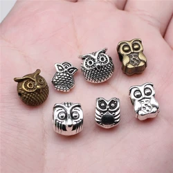 10pcs Metal Zinc Alloy Owl Beads For Jewelry Making Accessories For Jewelry Making Components