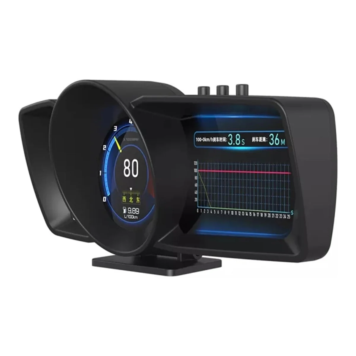 AP-7 HUD -Up Display OBD GPS Dual System Driving Computer LCD Computer Speedometer Universal