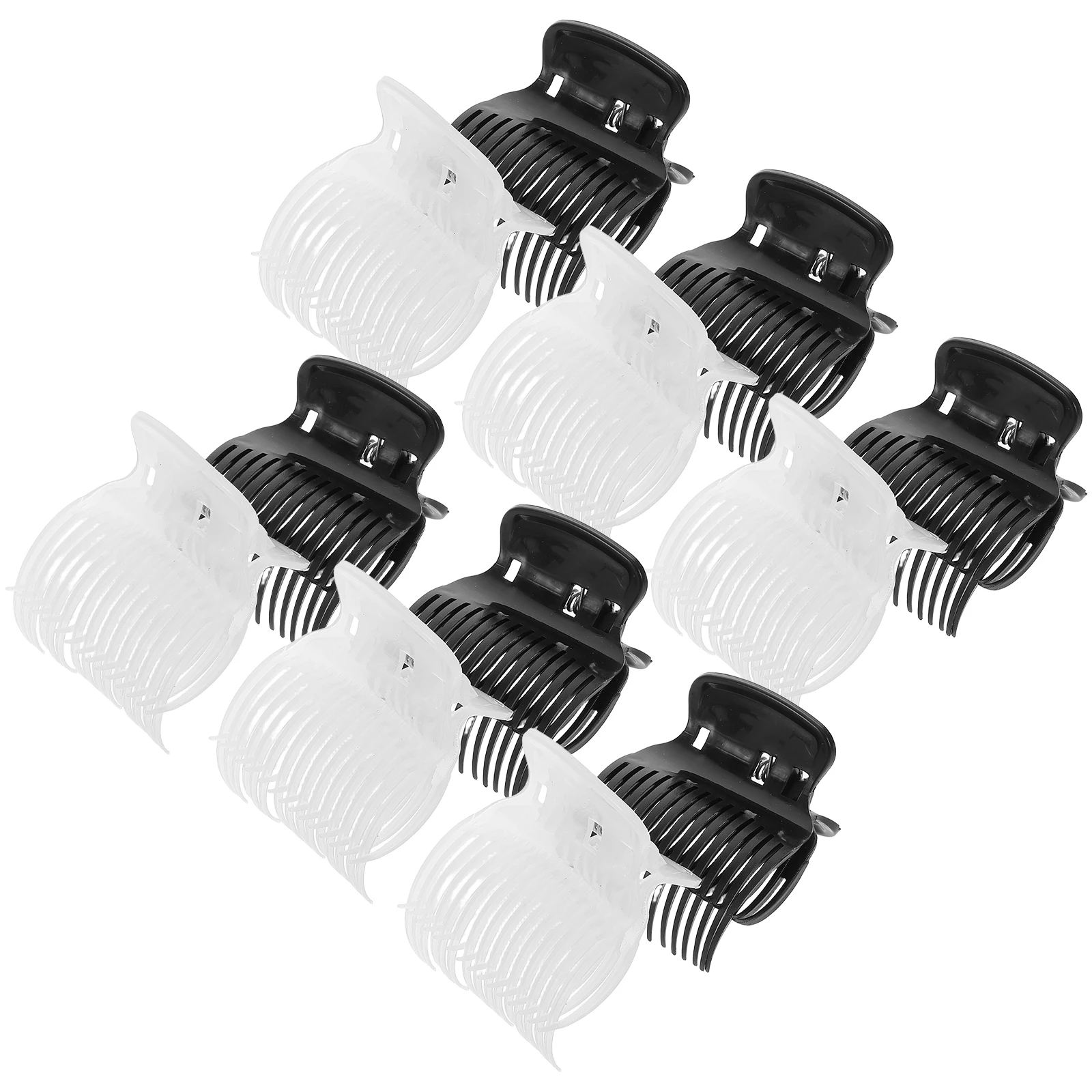 

12 pcs Hair Curler Claw Clamps Jaw Styling Clips Curlers Electric Roller Modeling Plastic Heat Protection Lightweight Portable