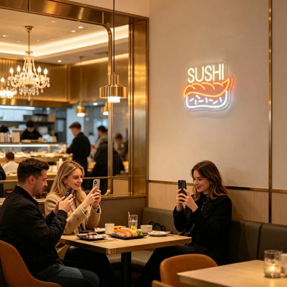스시 네온사인 LED 벽 장식 조명 일본 음식 디자인  - Commercial Kitchen Lighting Design 리뷰 및 가격