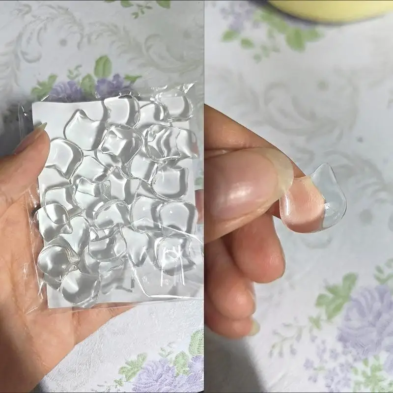 Pack Of 20 Cats Head Silicone Keycaps Reusable Caps for Long Nails Easy Typing with Clear Glass Like Material H8WD