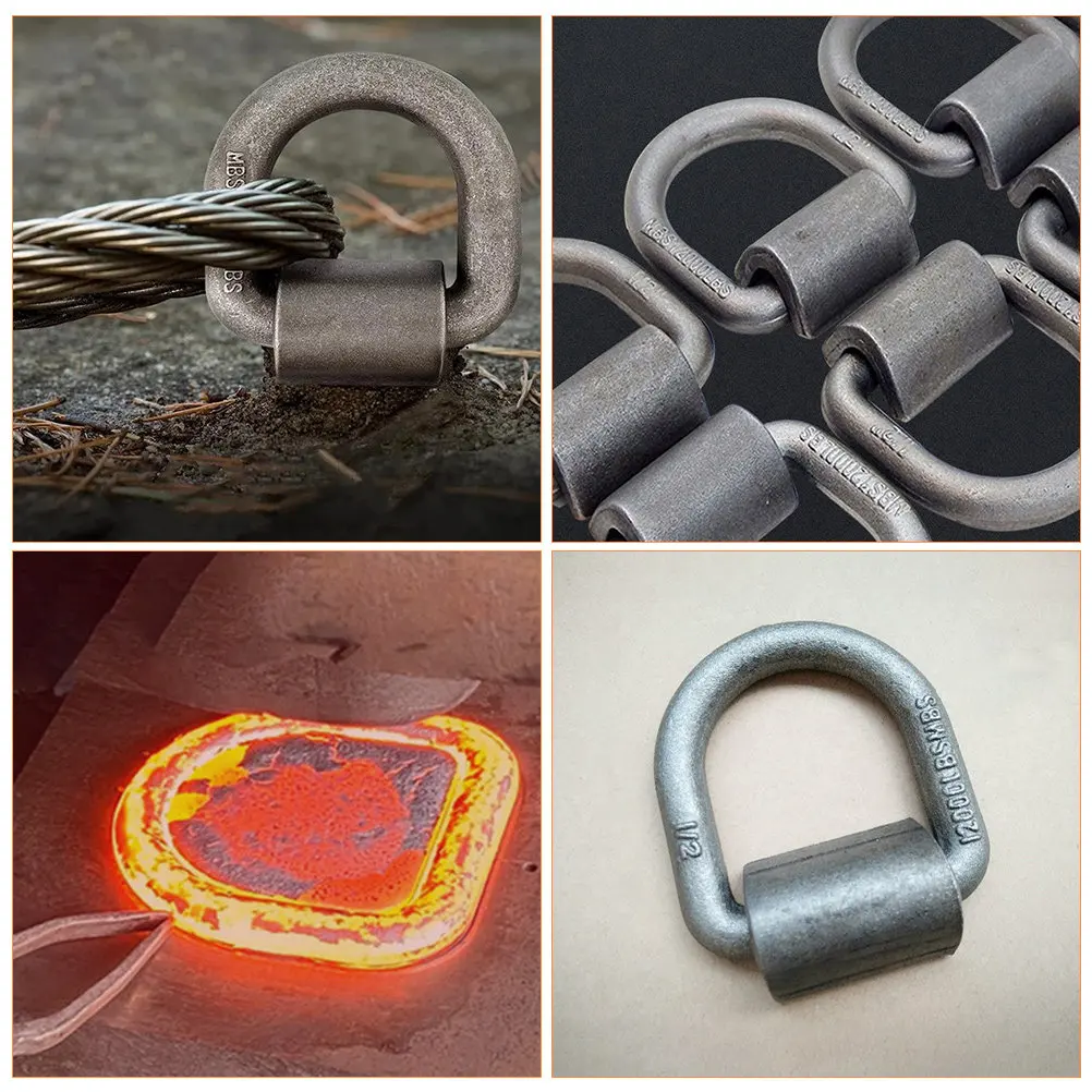 

Кованые металлические крюки-анкеры для крепления прицепов, тяжелые, для грузовых платформ, лодок, каяков, с D-образными кольцами, для надежной фиксации