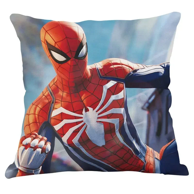 2024 Spiderman Pillowcase Cushion Cover 45x45cm Anime Pillowcases for Home Decor Living Room Household Goods Couch Car Gifts