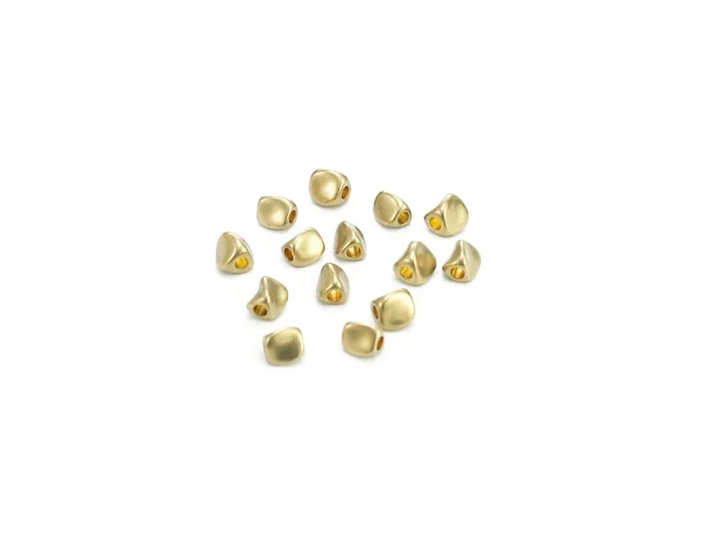 

50pcs Twisted Triangle Beads, Irregular Spacer Beads, 4.5x5mm, Raw Brass Beads, Beading Findings, Jewelry Making R171