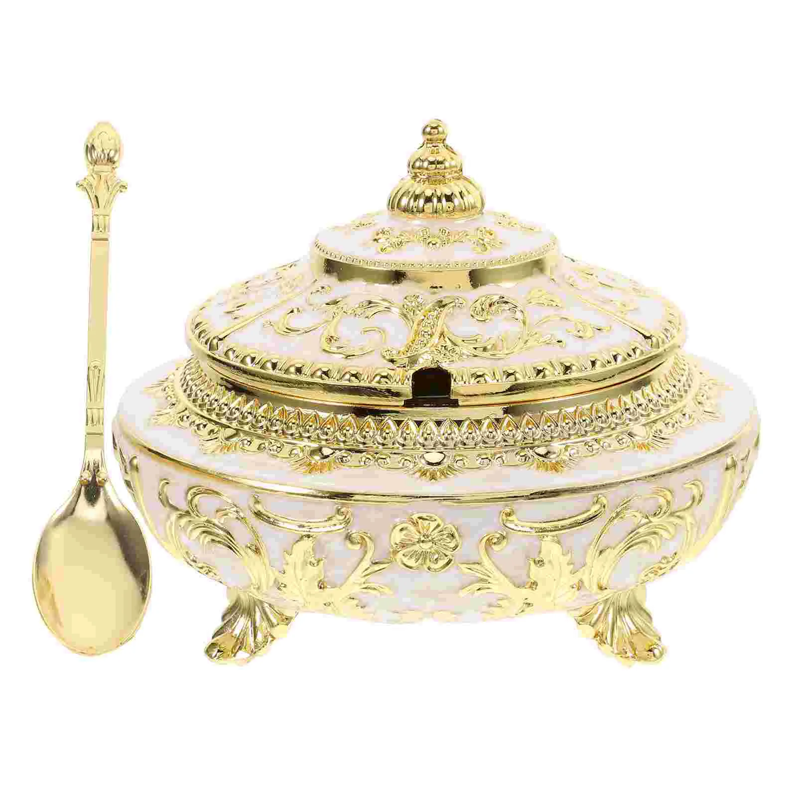 

Candy Jar European American Style Seasoning Bowl Serving Dishes Alloy Condiment Bottles