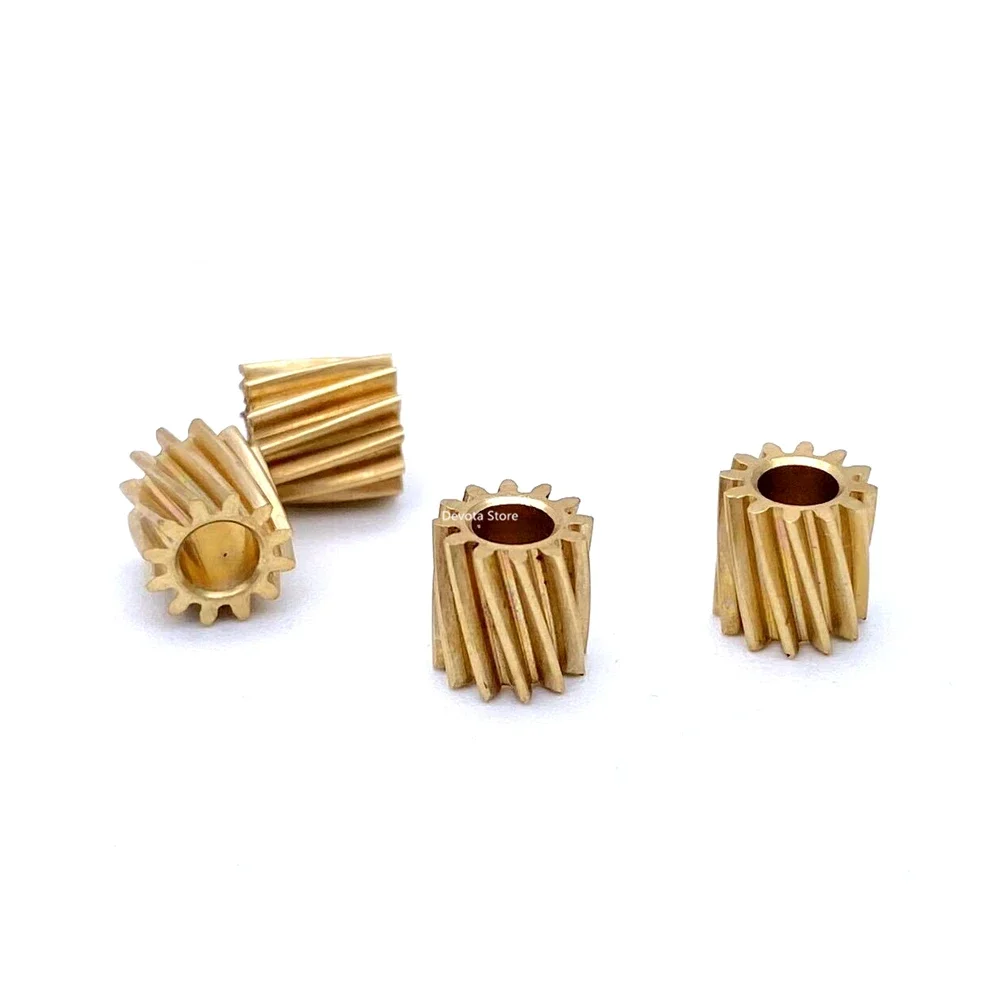 0.4M 12T 2.3mm/3mm Metal Helical Copper Gear