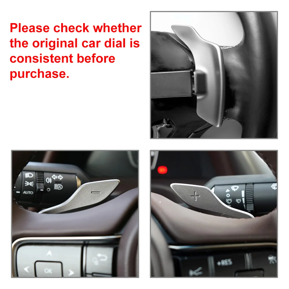 2Pcs Carbon Fiber Car Steering Wheel Shift Paddle Shifter Extension For Lexus ES200 ES260 ES300h 2018 2019 2020 2021