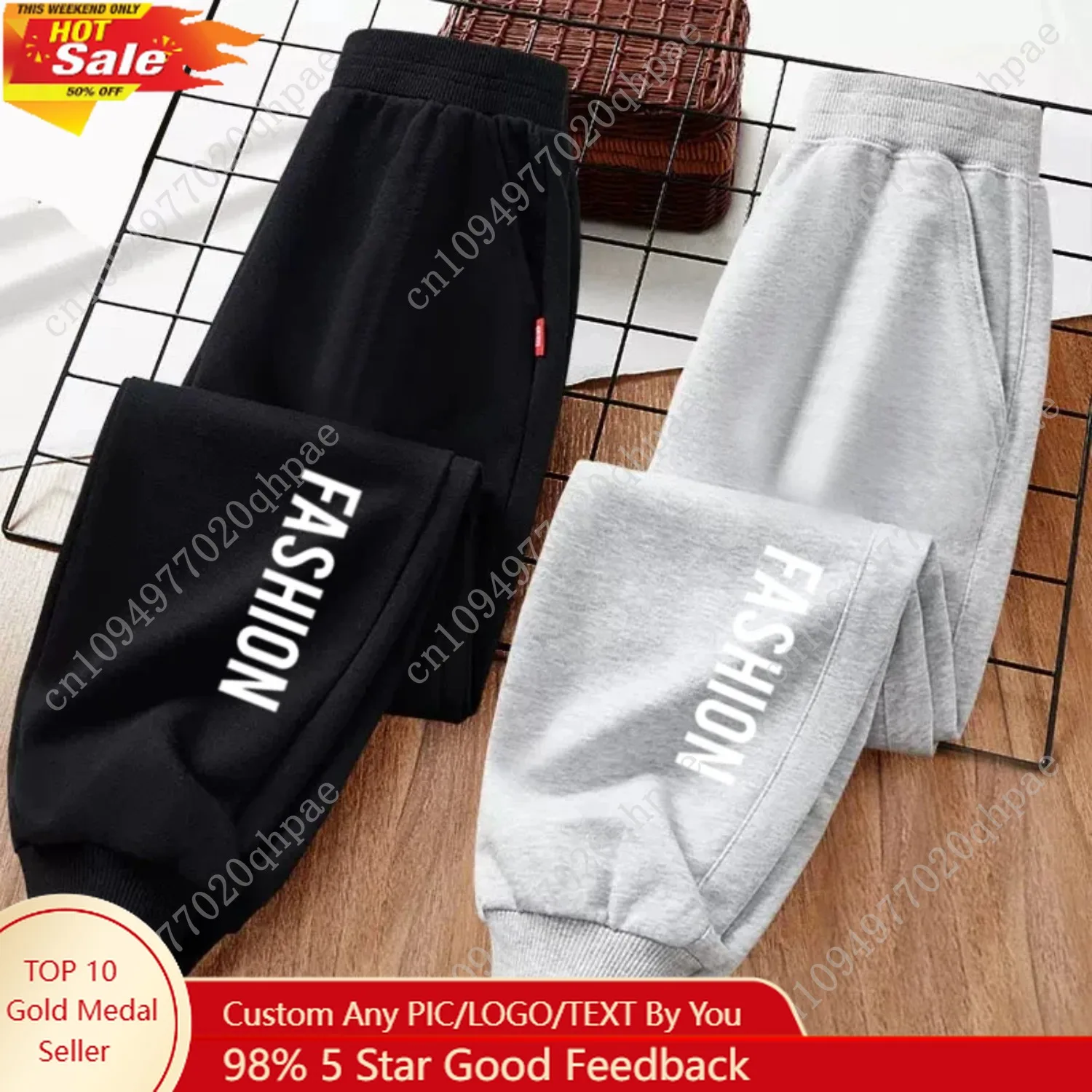 

2024 Children Fashion Trousers Autumn Cotton Long Pants Boys Girl Brand Clothing School Outdoor Sweatpants