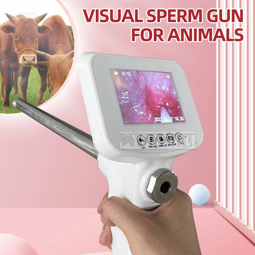 

Professional Animal Artificial Insemination tool Visual Insemination Gun for Cow sheep pig dog Endoscope Veterinary Equipment