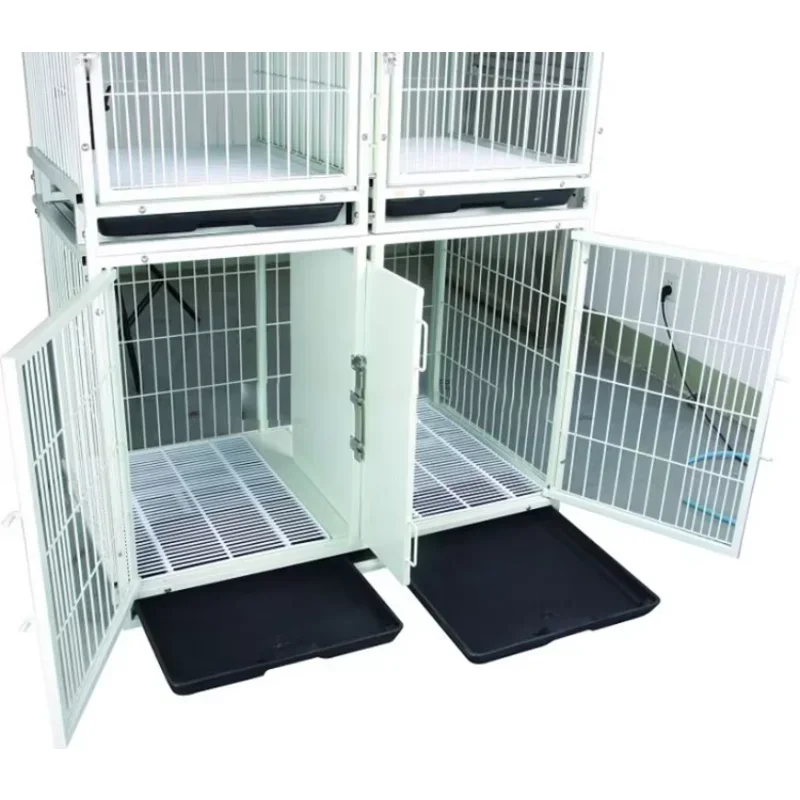 Factory stainless steel durable dog cat cage veterinary combination cage