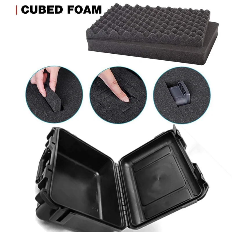 Caja de herramientas de instrumentos de seguridad, almacenamiento sellado de plástico ABS, caja de herramientas impermeable, caja de herramientas,