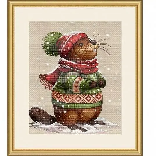 Kawaii Animal Cross Stitch Kit DIY Embroidery Cat Bunny Fox Pattern Needlework Sewing Painting Home Fun Gift