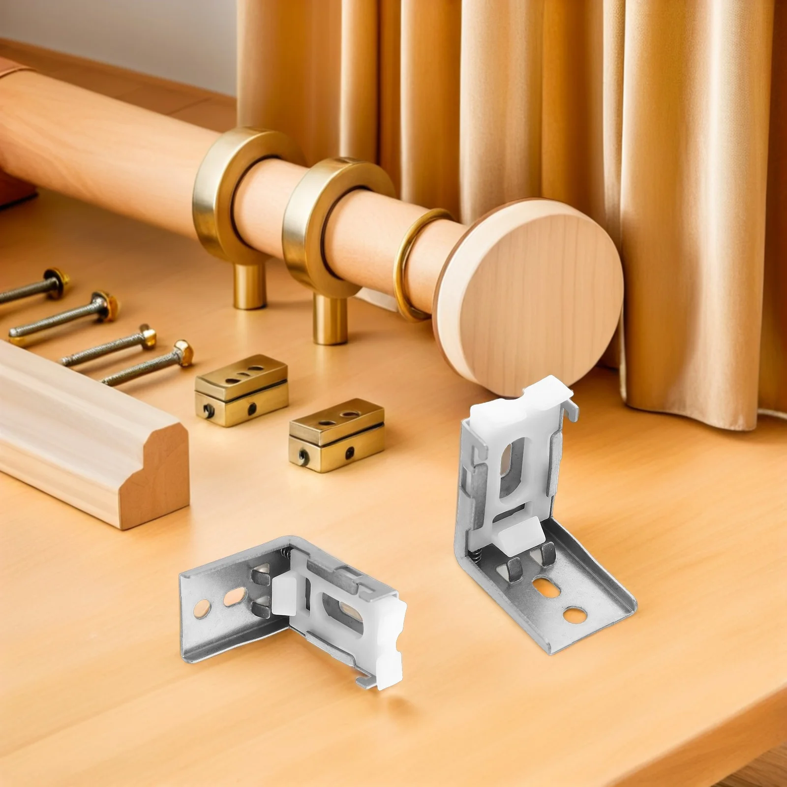 20Pcs Blind Mounting Brackets Mini Metal Window Shade Clips Vertical Blind Repair Tabs Replacement Accessories DIY Installation