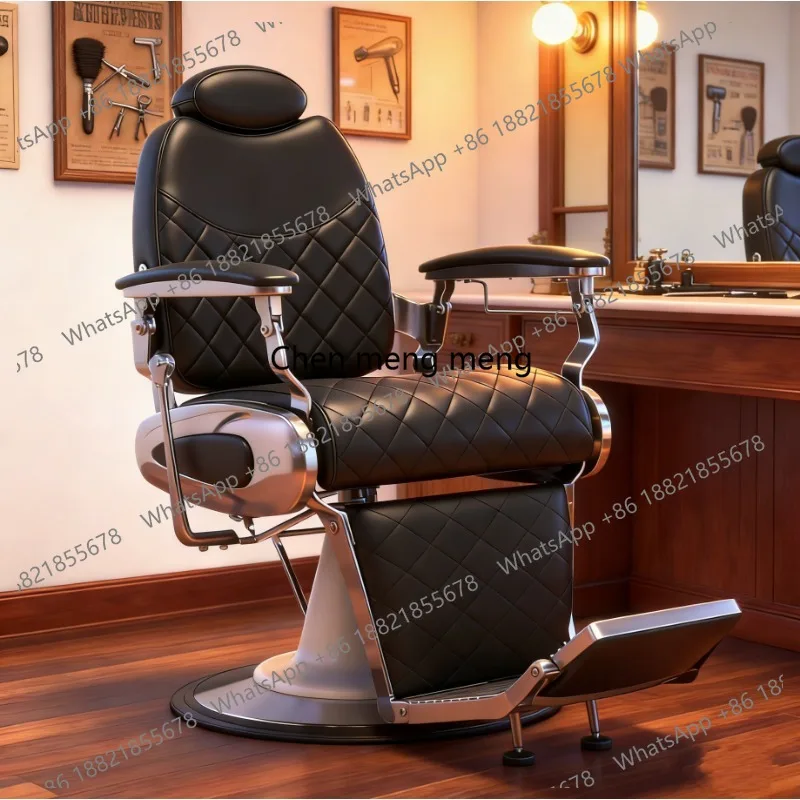 New retro old-fashioned barber chair hydraulic lift beauty salon special barber chair barber reclining chair