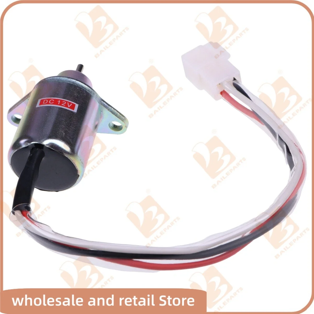 119653-66500 Fuel Shutoff Solenoid Valve For Yanmar 12V 3TNE74 3TNE68 Engine 11965366500 Stop Solenoid Spare Parts