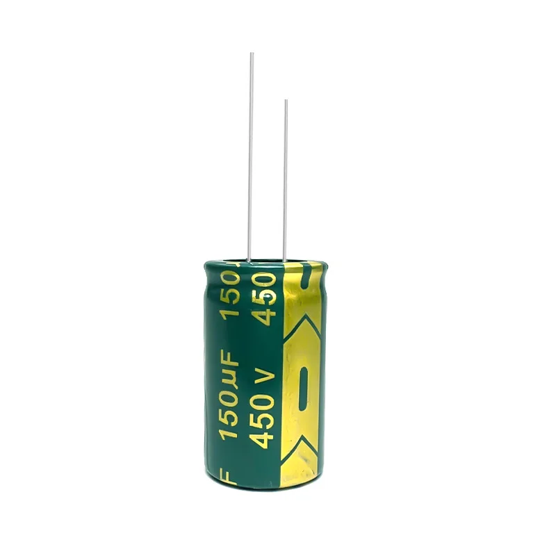 

6pcs 450V 150uF Electrolytic Capacitor High Frequency Low ESR Long Life Green Gold 18x30mm for Power Supply