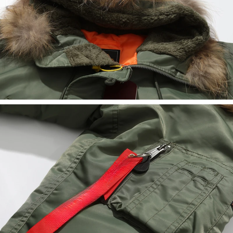 Winter puffer herenjas slim fit fleece dikke parka met capuchon en meerdere zakken slijtvaste tactische winddichte bomberjas