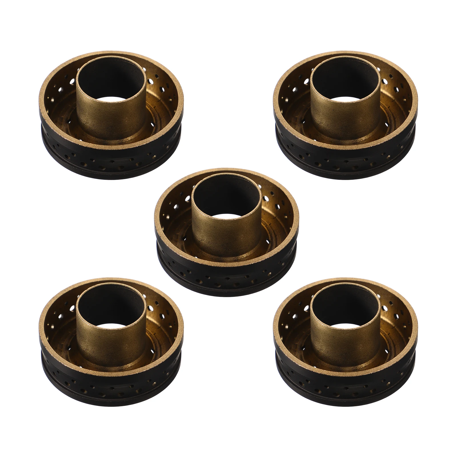 

5Pcs Copper Center Cap Gas Stove Small Burner Cover Stable Flame Multiuse Lightweight Storage Protection Longevity