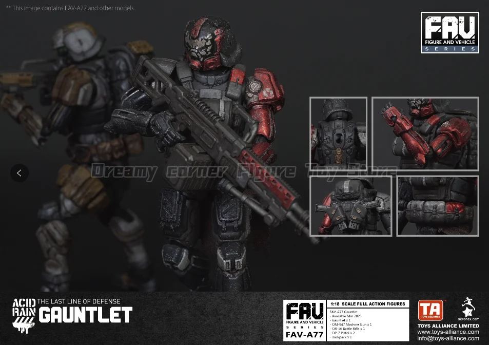 

【В наличии】Кwaste Rain War FAV-A77 GAUNTLET МАСШТАБ 1/18 ПОЛНЫЕ ФИГУРЫ ДЛЯ АКЦИИ