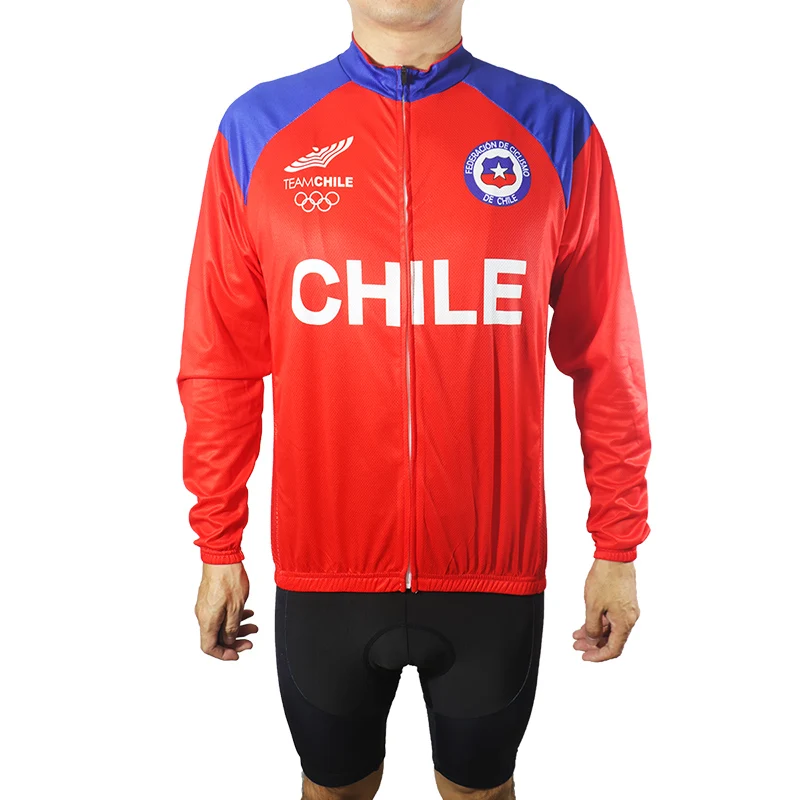 Long Sleeve Breathable Cycling Jersey, Chile Top, Bicycle Bike Clothes, MTB Sport Shirt, Motocross Top, Road Ride, Off Red Wear