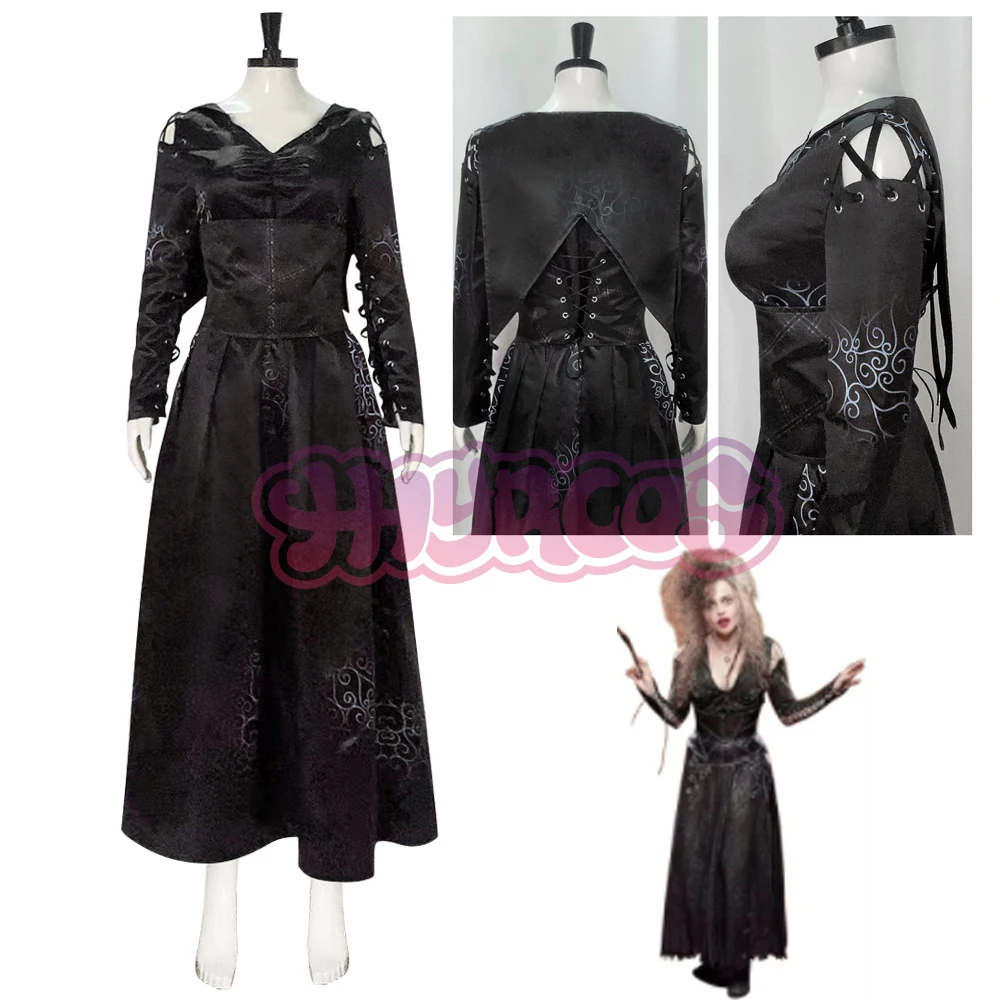 

Bellatrix Cosplay Lestrange Cosplay Magic Movie Costume Halloween Carnival Party Disguise Roleplay Suit For Female Women Adult