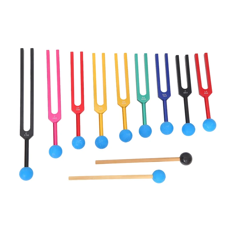 

Y49A-9Pcs Tuning Forks Sets Massage Ball For Healing Chakra Sound Therapy Keep Body,Mind And Spirit In Perfect Harmony Easy To U