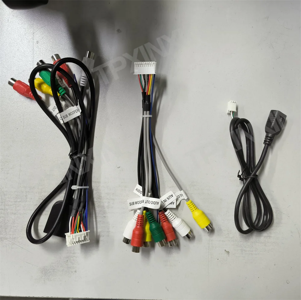 

20 Pin Plug Car Radio 4G SIM Card Slot RCA Output AUX Wire Harness Connector Adaptor Subwoofer Cable Car Navigation