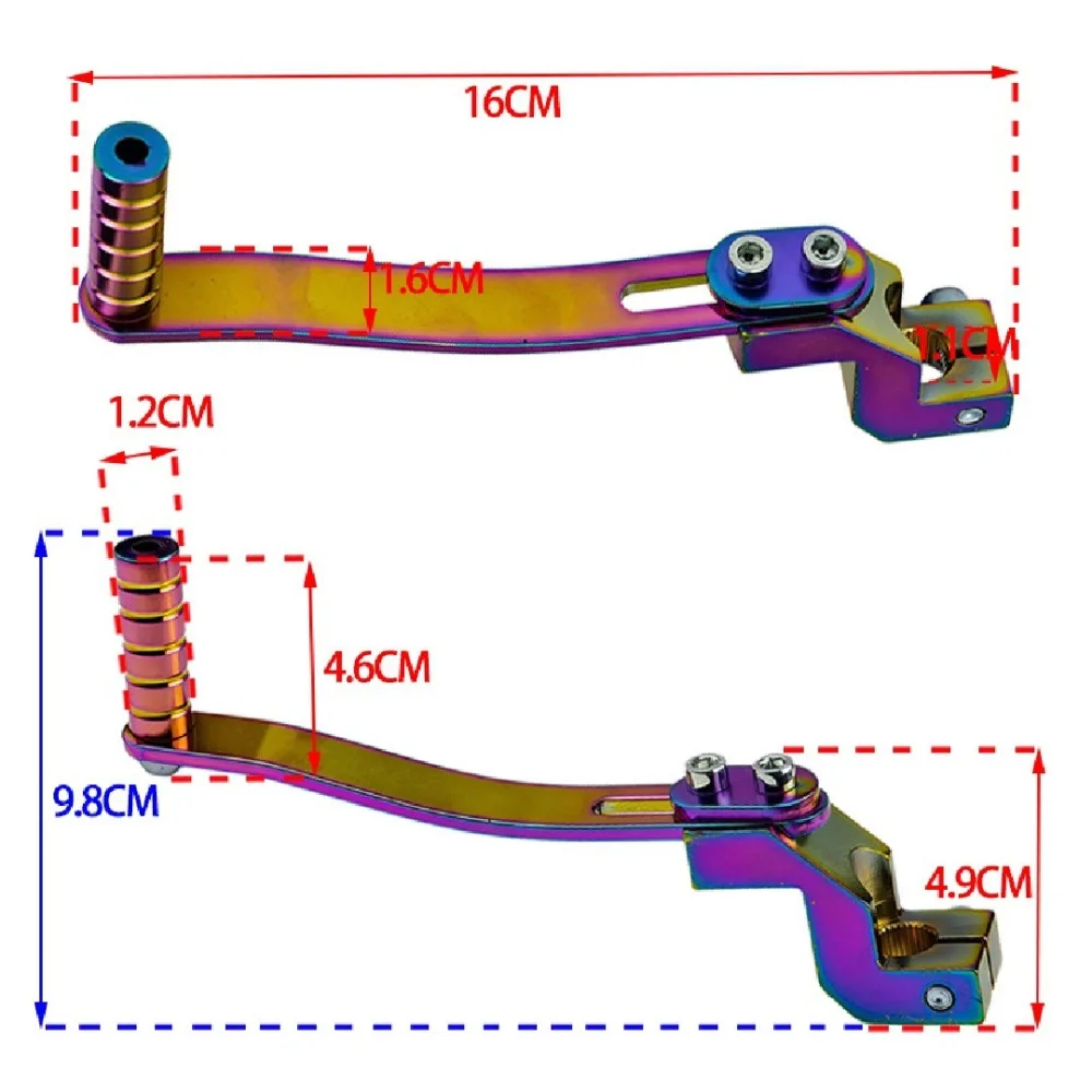 CNC Aluminum Alloy Motorcycle Gear Shifter Lever Colorful Pedal Accessory Durable Modification Part For Universal Street Bikes