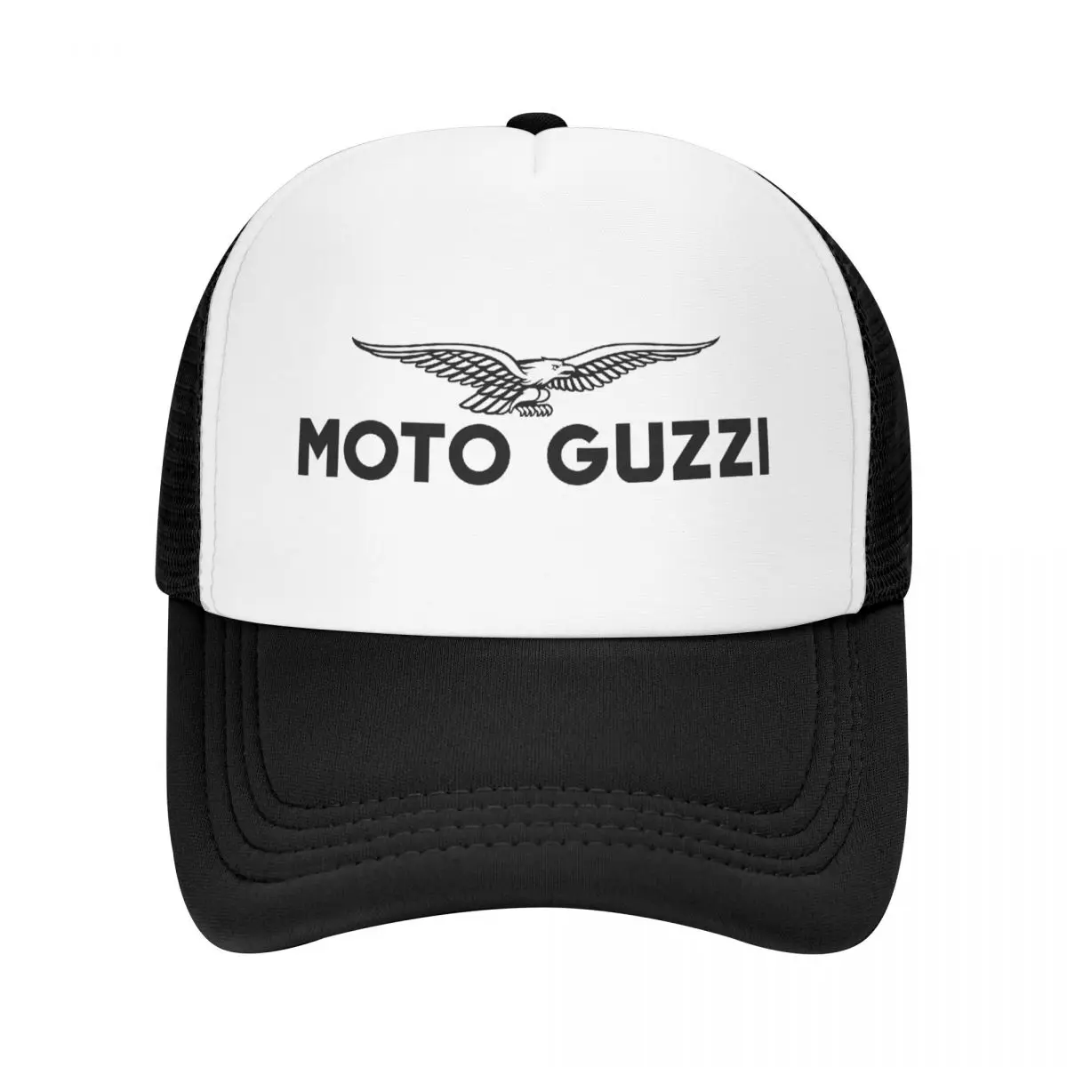 

Moto Guzzi Motorcycle Logo Outfits Mesh Foam Trucker Hat Summer Outdoor Motor Cross Mesh-back Baseball Cap Sturdy Adjustbale