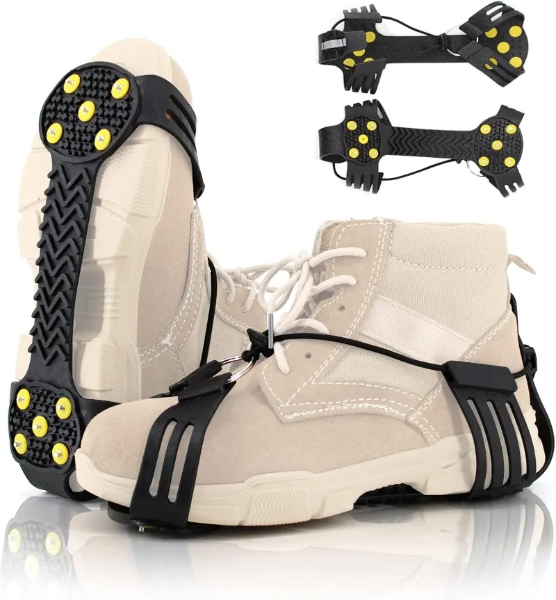 Quick Solve Snow Ice Traction Shoe Boot Cleats-Walking Grip Spikes Model IC-08