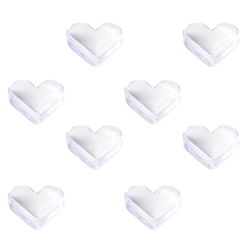 8 قطعة حشوات للزوايا للأطفال على شكل قلب لينة بولي كلوريد الفينيل واقيات زوايا طاولة السلامة حافة الحرس المضادة للتصادم لأثاث الطفل