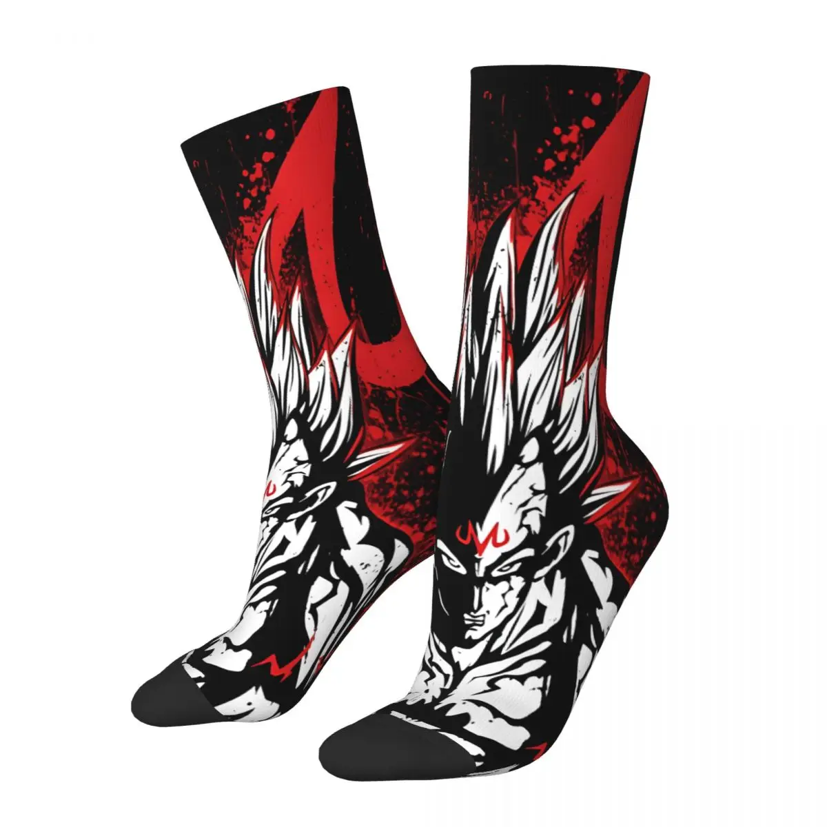 Majin Vegeta Socks Printed Men\'s Stockings Polyester