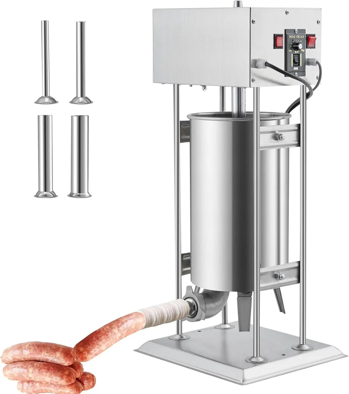 

Electric Sausage Stuffer 15L / 33LBS Sausage Maker Machine Stepless Speed & Hand-Free Foot Pedal Vertical Meat Stuffer