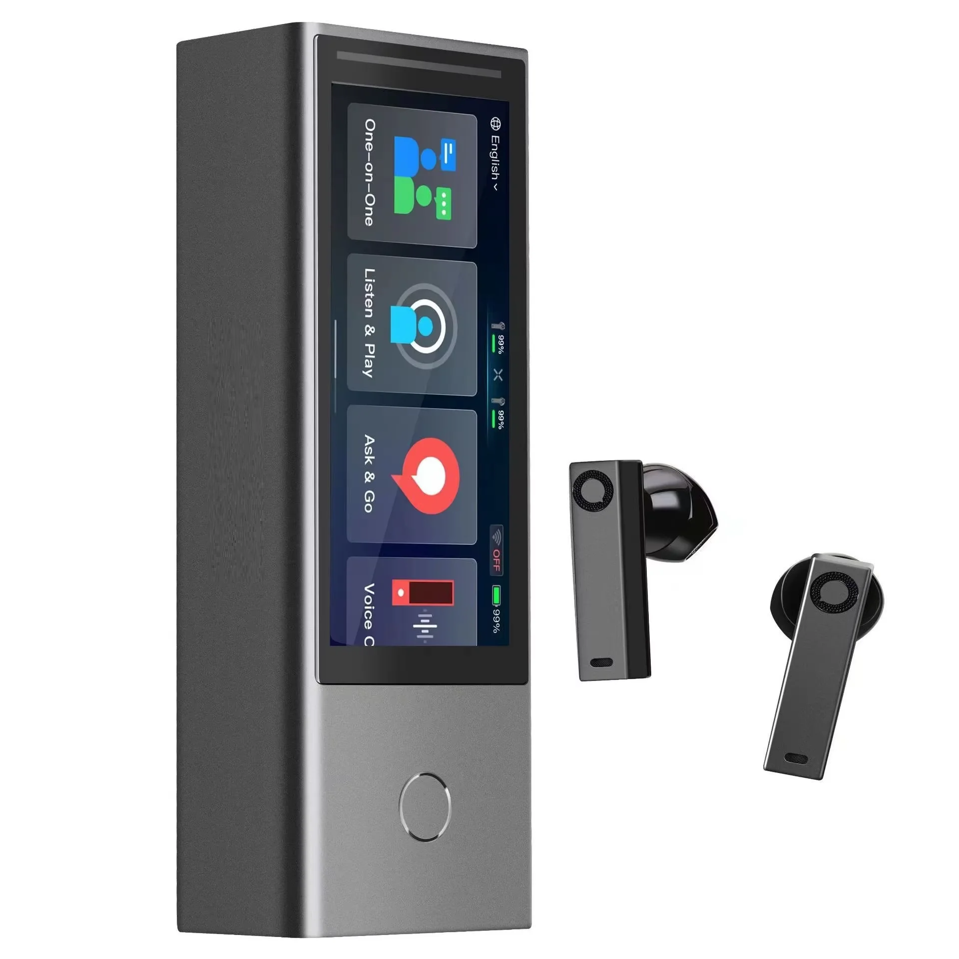 

X1 AI Interpreter Hub Standalone Two-Way Simultaneous Translator with Touch Screen Earbuds Language Translator Device